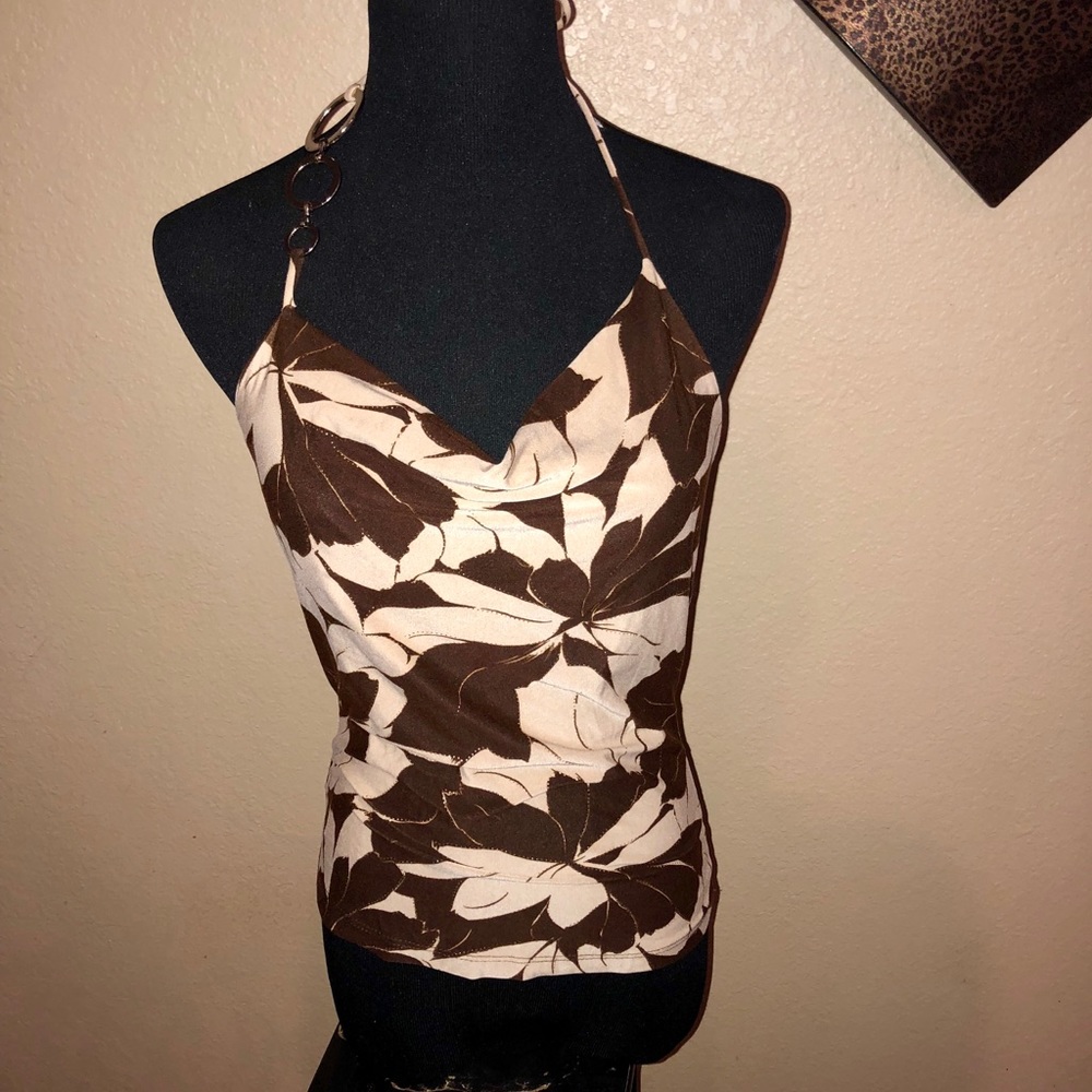 Beautiful brown floral halter top